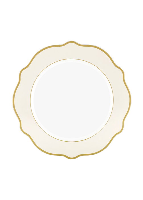 Hermia Juego de 6 Platos de Postre DNR0022 en Crema de Porcelana Hermia Juego de 6 Platos de Postre DNR0022 en Crema de Porcelana